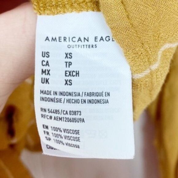 American Eagle | Stripe Tie Front Button Down XS - Picture 8 of 11